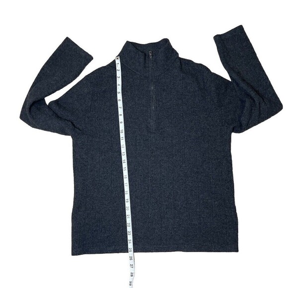 Banana Republic Men’s Gray‎ 1/2 Zip Pullover Mock Neck Merino Wool Sweater XL - Picture 4 of 6